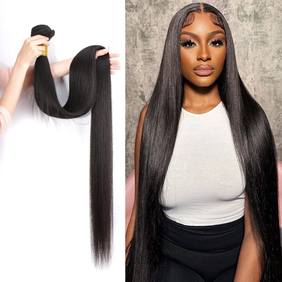 Links Straight 30 40 Inch Remy Brazilian Tissage Hair Weave Human Hair Bundles - £23.46 GBP+