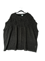 CABI Womens Sweater #3124 Acrylic WAVERLY Poncho Wool Mohair Poncho Gray Size S - £15.07 GBP