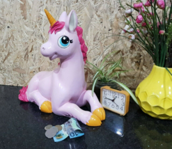 PINK Unicorn Pretty Magical Money Box 37x34x17cm DESKTOP Girls Statue Pony - £37.14 GBP