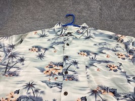 VAN HEUSEN Shirt Men’s Large Washable 100% Silk Button Up Floral Hawaiian Camp - £14.88 GBP