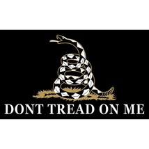 Patriotic "Dont Tread On Me" Black Flag (3ft x 5ft) - $14.05