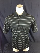 PGA TOUR Polo Golf Shirt Mens SIZE XXL Short Sleeve Black Stripes - £11.59 GBP