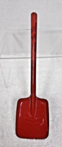 Vintage Childrens Red Green Painted Tin Metal Pail Shovel Toy 8 1/2" Long - $12.38