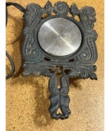 Vtg Williamsburg Food Warmer Trivet Black Cast Iron Square Model 1700 WO... - $9.10 CAD