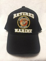 United States Retired Marine Baseball Cap Adjustable Black NEW! FREE SHI... - $12.99