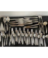 Towle 1950&#39;s Rose Solitaire Sterling Silver Flatware 71 Pieces, Over 2,0... - £1,946.29 GBP