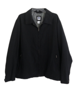 VTG GAP Harrington Jacket Men XL Black Full Zip Collared Wind Breaker Bo... - £23.97 GBP
