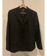 Emanuel Ungaro Womens black pin striped wool Skirt suit 10/44 - $56.09