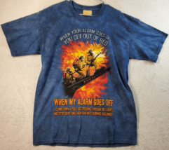 The Mountain Fireman T Shirt Mens Medium Blue Tie Dye 100% Cotton Crew Neck EUC - £15.88 GBP