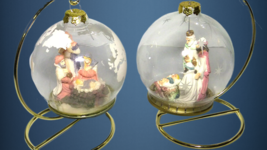 Lot of 2 House of Lloyd Christmas Around the World Nativity/Kings ornaments &amp;box - £15.53 GBP