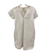 UNIVERSAL THREAD Womens V-Neck Relaxed White Short Sleeve A-Line Blouse ... - $6.77 CAD