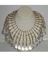 Vtg De Lillo Acrylic Drop &amp; Brass Runway Couture Choker Necklace Costume... - £1,012.94 GBP
