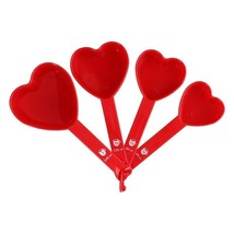 Dollar Tree Set of 4 Red Heart Measuring Cups Brand New - $12.99