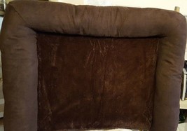 Fur Haven Plush Suede Sofa-Style Orthopedic Dog Bed Large - Brown - £22.95 GBP