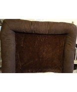 Fur Haven Plush Suede Sofa-Style Orthopedic Dog Bed Large - Brown - £23.11 GBP