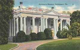 Governor&#39;s Mansion Tallahassee Florida Building Linen Vintage Post Card I19 - £4.43 GBP