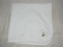 Disney Baby Classic Winnie The Pooh Cream Ivory Ecru Ribbed Cotton Blanket Hunny - £31.54 GBP