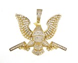 Eagle Unisex Charm .925 Gold Plated 386148 - $129.00