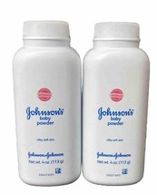 2~ Johnson&#39;s Baby Powder Original Formula With Talc 4 Oz Each - £21.54 GBP