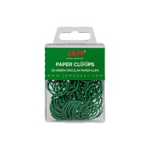 JAM Paper Colored Circular Paper Clips Round Paperclips Green 2 Packs of 50 - $26.99