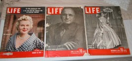 3 Vintage Issues of Life Magazine 1954 &#39;45 &#39;44 Rockefeller Truman &amp; Bloomer Girl - £17.30 GBP