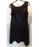 Lane Bryant Black Sequined Dress Sz 14/16 Knee Length So cute! - £27.30 GBP