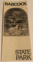 Vintage Babcock State Park Brochure Clifton West Virginia BR5 - $8.90