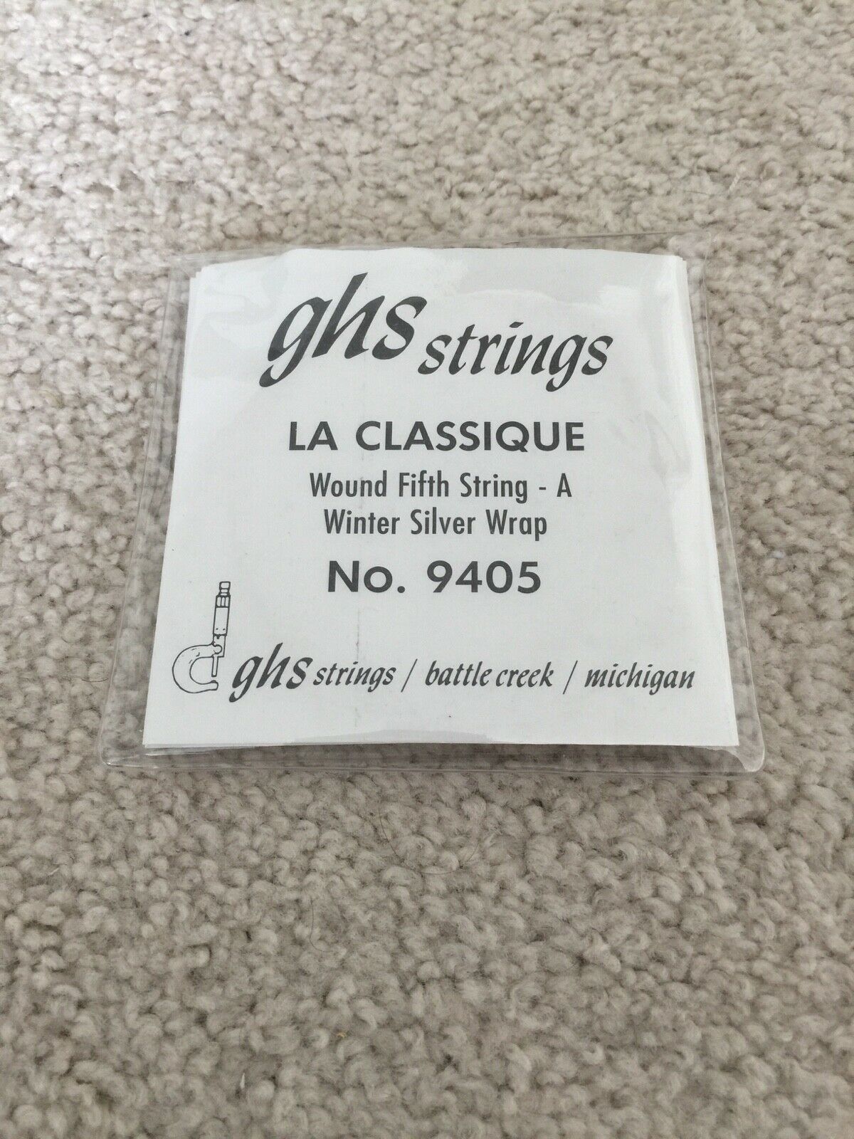  6 x GHS La Classique # 9405 Wound Fifth String A Winter Silver Wrap Strings NEW - $9.46