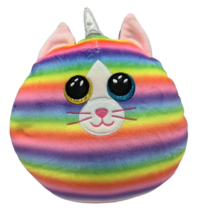 Ty Squish-A-Boo Unicorn Rainbow Cat Heather 8&quot; Squish Plush Two Eye Colors - £9.11 GBP