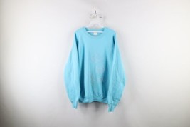 Vtg 90s Disney Mens Large Distressed Mickey Mouse Big Logo Sweatshirt Blue USA - $59.35