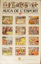 Original Poster Spain Catalonia Comic Sport Auca l&#39;Esport Drawing Children 1982 - £28.81 GBP