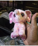 Ty Beanie Boos 6&quot; Ellie the Pink Speckled Elephant Plush Pink 2014 NWT -... - $14.84