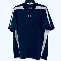 Under Armour Men&#39;s L Large Loose Tee Shirt Jersey Blue Short Sleeve Crew... - $14.99