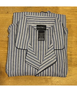 Vtg Puritan Men&#39;s Blue Stripe Pajama Set Long Sleeve Lounging Sz M Sleep... - £15.60 GBP