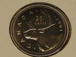 2003 P Canada 25 Cent Caribou Quarter Specimen Proof - $5.22