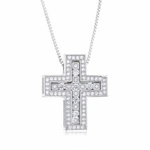 Slovecabin 100% 925 Sterling Silver Hawaiian Japan Cross Pendant &amp; Necklace For  - £31.43 GBP
