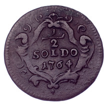 1764 Italien États Gorizia Countship 1/2 Soldo Cuivre XF État Km #10 - $163.72