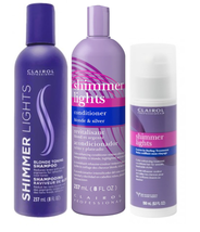 Clairol Shimmer Lights Shampoo, Conditioner &amp; Leave-in Styling Treatment Trio - £23.12 GBP