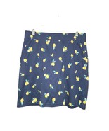 Croft &amp; Borrow Womens Small Skort Navy Blue Lemon Mini Skirt Shorts Pockets - $12.70