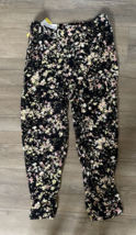 Jessica Simpson Ladies Black Floral Flowers Bouquet Splash Pants Size Small NWT - £15.72 GBP