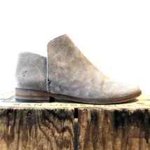 8.5 - Frye Gray Suede Leather Elyssa Slip On Ankle Boots Booties 1130TS - $65.00