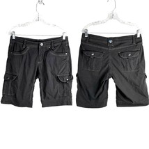 Kuhl Womens Splash Shorts 11&quot; Gray 6 Pockets UPF50 - £27.53 GBP