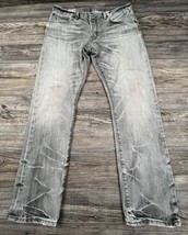 Polo Ralph Lauren Jeans Mens 33x30 Gray Varick Slim Straight Denim Whisk... - £17.06 GBP