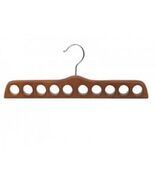 16" Walnut Wood &amp; Chrome Multi Scarf Hanger - $13.96