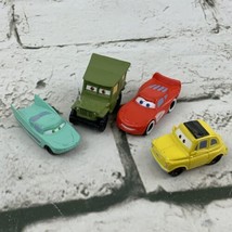 Disney Pixar Cars Lot of 4 Rubber Figures Lightning Mcqueen Luigi Sarge - £9.32 GBP