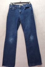 Levi&#39;s 505 Jeans Women&#39;s Size 30 Blue Denim Cotton Flat Front Straight Leg Logo - £18.12 GBP