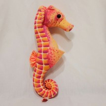 Wild Republic Sea Horse Plush Stuffed Animal Toy 12&quot; Pink Orange 2019 - £13.38 GBP