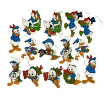 Donald &amp; Daisy Duck Family 14 Wooden Cut Out Folk Art Ornament Hand Pain... - $56.06
