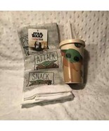 Baby Yoda Travel Cup &amp; Kitchen Towel Combo - £15.64 GBP