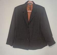 Chicos Womens Brown Blazer Size 3 Polyester Blend - $24.68